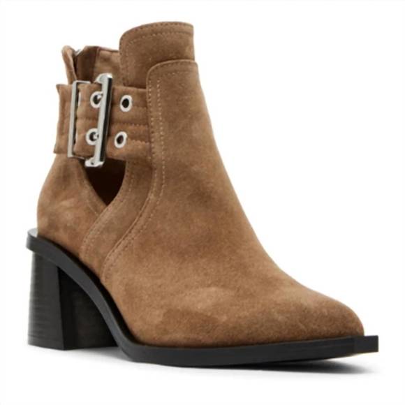 NEW STEVE MADDEN women's gatewood dress ankle boots in chestnut